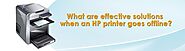 What are effective solutions when an HP printer goes offline?