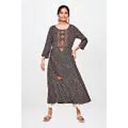 Shop black long kurta online for womens at INR 3299 with Global Desi