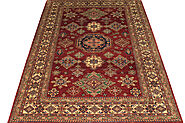 Buy 9x12 Kazak Rugs Red / Ivory Fine Hand Knotted Wool Area Rug MR024585 | Monarch Rugs