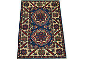 Buy 2X3 Kazak Rugs Dk. Blue / Ivory Fine Hand Knotted Wool Area Rug - MR024538 | Monarch Rugs