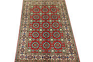 Buy 4x6 Kazak Rugs Red / Ivory Fine Hand Knotted Wool Area Rug MR024529 | Monarch Rugs