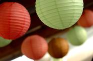 Round Paper Lanterns - Multicolored Blank Paper Lanterns Available in Various Sizes at Just Artifacts
