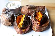 slow-roasted sweet potatoes