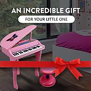 BRIX 37 Keys Electronic Symphonic Piano Keyboard for Kids with Mp3 Plug-in (Pink): Amazon.in: Musical Instruments