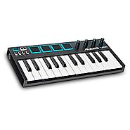 Alesis VMini | Portable 25-Key USB MIDI Keyboard Controller with 4 Backlit Sensitive Pads, 4 Assignable Encoders and ...