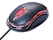 BOKA® USB 2.0 Wired Optical Mouse 2000 DPI for Laptop,Computer,PC etc.- (Black with Red Light)