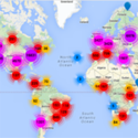 Global Startup Ecosystem map - Startups, Coworking, Accelerators