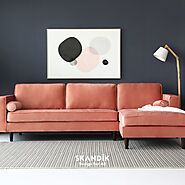 Skandik Design Sofa - Brooklyn 4 Seater Right Facing Chaise Corner Sofa