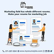 Start your career in marketing with Resume for Marketing Job by My Resume Jobs.