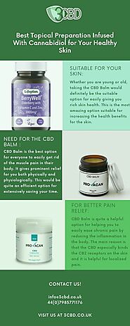 Best Topical Preparation Infused With Cannabidiol for Your Healthy Skin