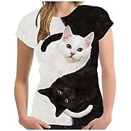 US $3.89 |Fashion 2020 New Cool T shirt Men/Women 3d Tshirt Print two cat Short Sleeve Summer Tops Tees T shirt Male ...