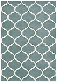Albany Rug by Asiatic Carpets in Ogee Duck Egg Design
