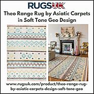 Theo Range Rug by Asiatic Carpets in Soft Tone Geo Design