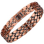 Men's Watch Strap Copper Link Magnetic Bracelet