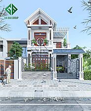 Thiết kế kiến trúc nhà phố mái ngói
