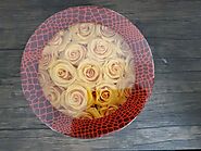 Yellow Rose Circle Box. 18-20 Roses. 100% Real Preserved Long Lasting One Of A Kind Dried Flowers. FREE SHIPPING