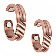 Set of Two - Twisted Copper Magnetic Rings
