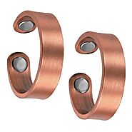 Set of Two - Plain Copper Magnetic Rings