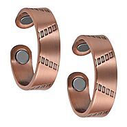 Set of Two - Brushed Copper Magnetic Rings