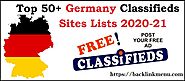 Best 50+ Free Germany Classified Submission Sites List 2020-21