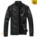 Albany Mens Leather Moto Jacket Black Jacket CW874159