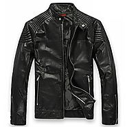 Cwmalls Mens Leather Moto Jacket Black CW809005