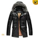 Hooded Down Fill Leather Jacket CW848037