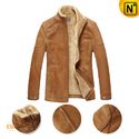 Bucharest Mens Cowhide Leather Jacket With Lamb Fur