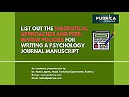 List out the theoretical approaches and peer review policies for writing a psychology - Pubrica