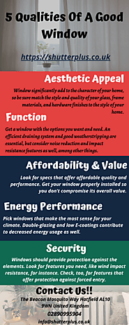 5 Qualities Of A Good Window