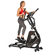 Sunny Health & Fitness Magnetic Elliptical Trainer Machine w/Device Holder, LCD Monitor, 265 LB Max Weight and Pulse ...
