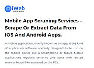 Mobile App Scraping | Extract Data from iOS and Android Apps