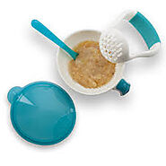 BABY FEED BOWL WITH SPOON AND FOOD MASHER
