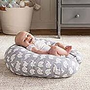 BOPPY ORIGINAL NEWBORN LOUNGER ELEPHANT LOVE GRAY