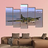 Propeller Fighter Multi Panel Canvas Wall Art - Tiaracle