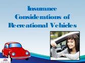 Insurance considerations of recreational vehicles