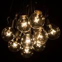 50 Foot Globe Patio String Lights - Set of 50 G40 Clear Bulbs with Black Cord