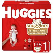 Huggies Little Snugglers Baby Diapers, Size 1, 198 Ct, One Month Supply