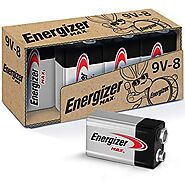 Energizer Max 9V Batteries, Premium Alkaline 9 Volt Batteries (8 Battery Count)