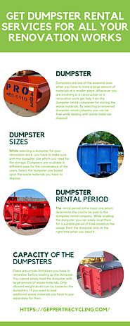 Get dumpster rental services for all your renovation works