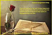 Get Finance Assignment Help by expert writer