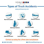 Types of Truck Accidents that are happened in California - Truck Accident Lawyer Sacramento York law Firm USA
