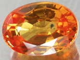 0.91Ct yellowish orange Natural Sapphire gemstone