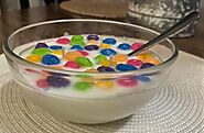 Froot Loop Style Serial Bowl Candle,Bowl of Cereal Candle