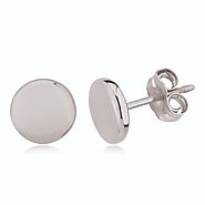 Buy PD Collection Ss 8Mm Flat Round Stud Earrings