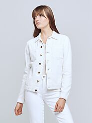 White denim jacket women
