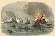 This is Galveston harbor during the attack on Galveston.