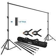 Emart Photo Video Studio Backdrop Stand, 10 x 12ft Heavy Duty Adjustable Photography Muslin Background Support System...