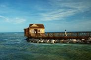 Spa treatments on a wooden jetty