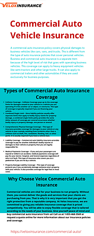 Commercial Auto Insurance Atlanta - Velox Insurance